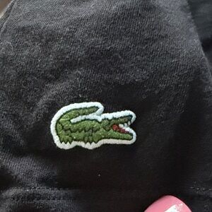 LacosteSmall  Black T shirt with Green Crocodile Patch